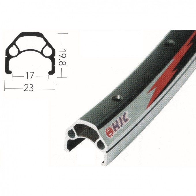 Обод 24" DA-17 HJC 36H двойной, чёрный 330080