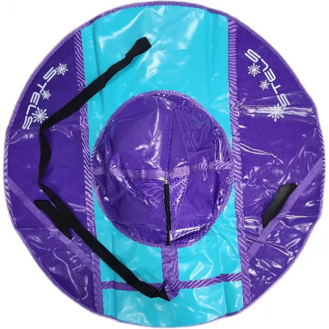 Санки надувные (тюбинг) STELS 125 см, тент без камеры СН040.125, серый/фиолетовый+бирюзовый 2007000054413