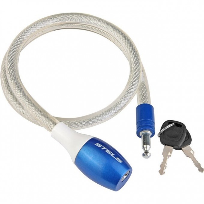 Трос-замок STELS 84353, 12х800 мм, сине-стальной 540018