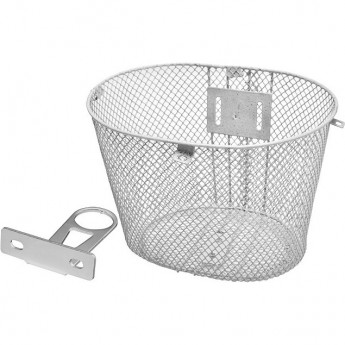 Велокорзина передняя для детских велосипедов STELS JL серебристая