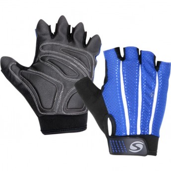 Велоперчатки STELS CG-1191 сине-бело-чёрные размер M